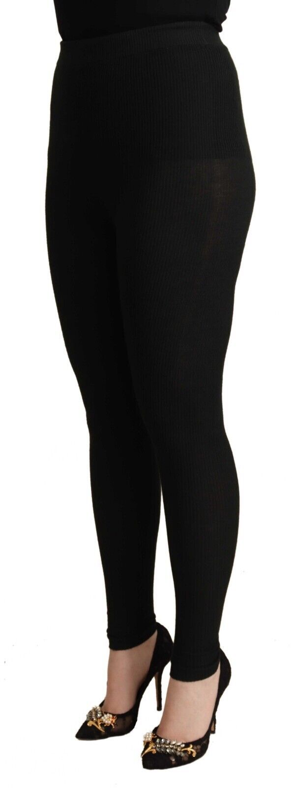 - Elegant High Waist Cashmere-Silk Tights Pants