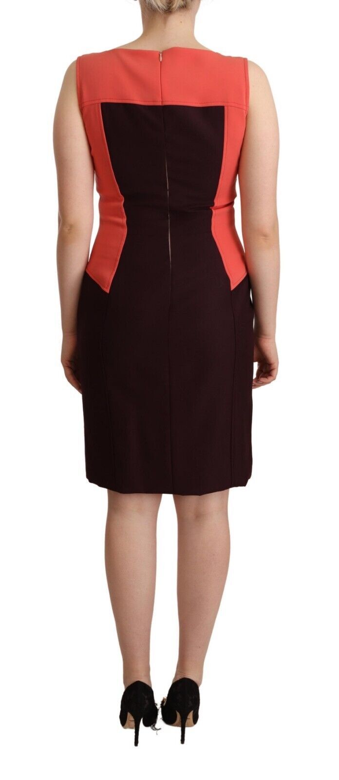 - Multicolor V-Neck Sleeveless Sheath Dress