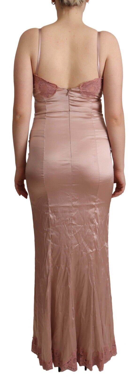 - Elegant Pink Lace Maxi Bodycon Dress