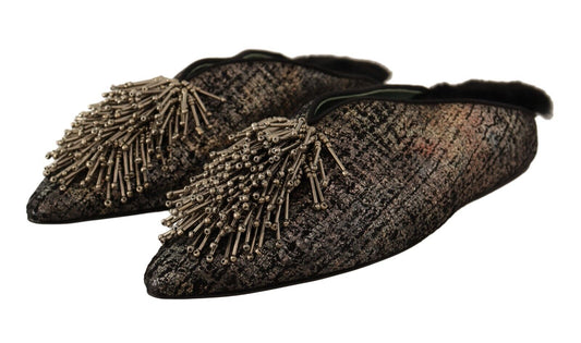 - Golden Enchantment Leather Flats