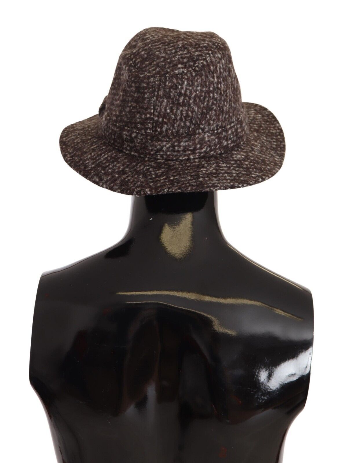 - Elegant Gray Tweed Wide Brim Hat