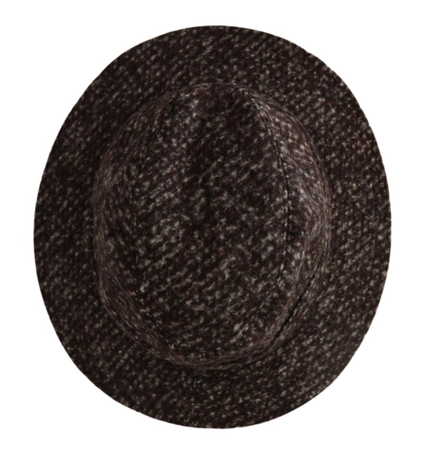 - Elegant Gray Tweed Wide Brim Hat