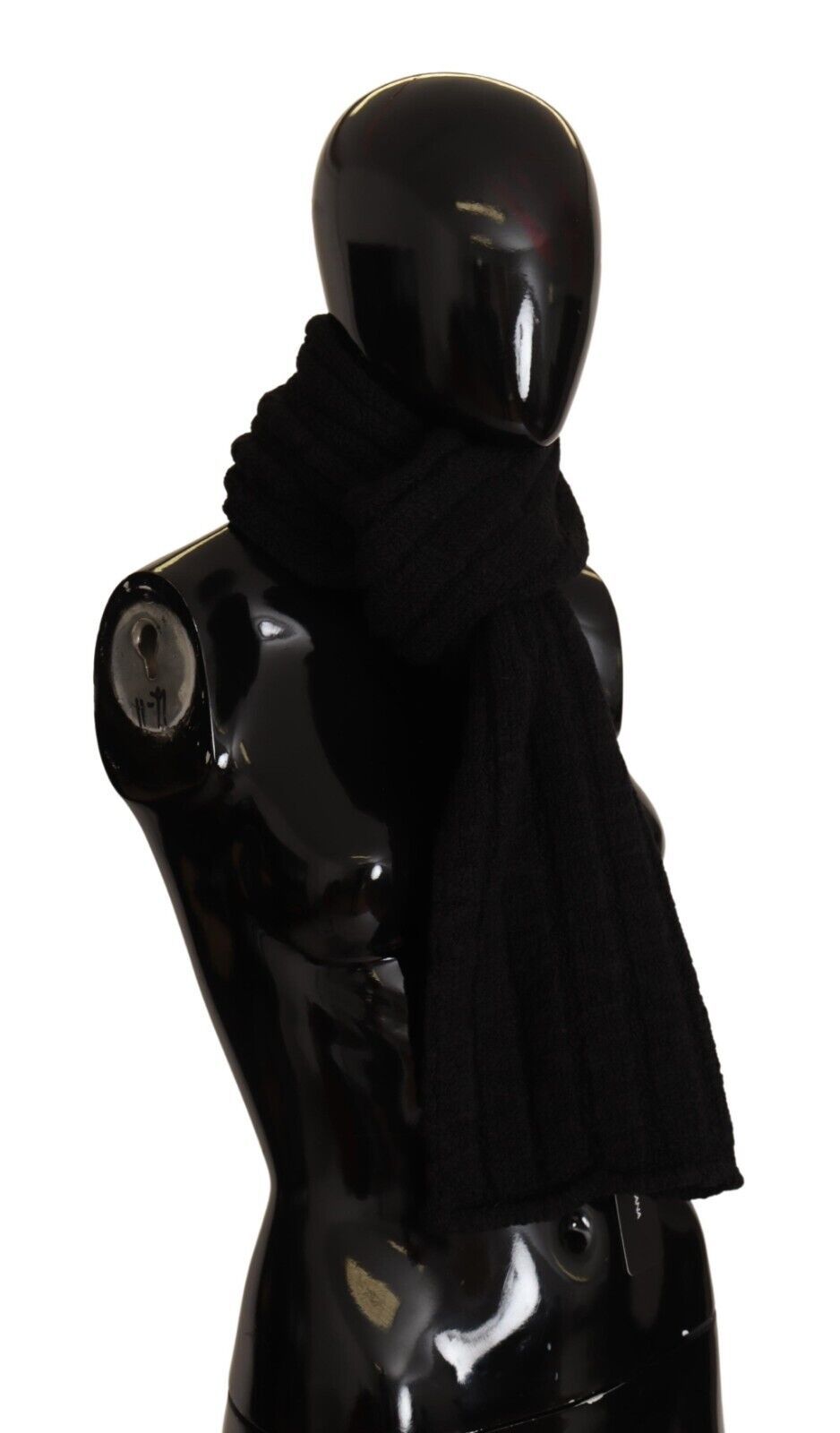 - Elegance Unleashed Black Wool Scarf