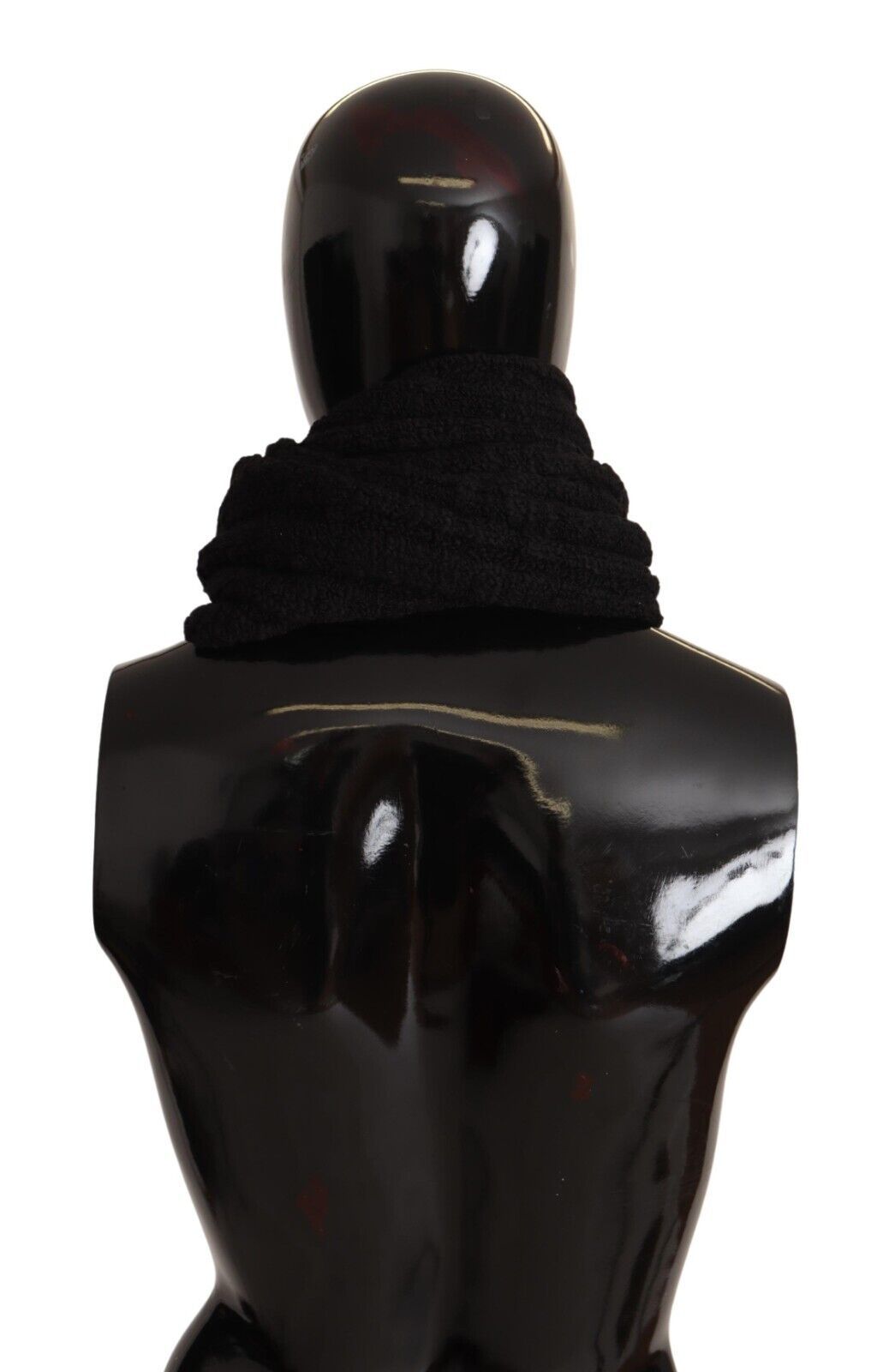 - Elegance Unleashed Black Wool Scarf