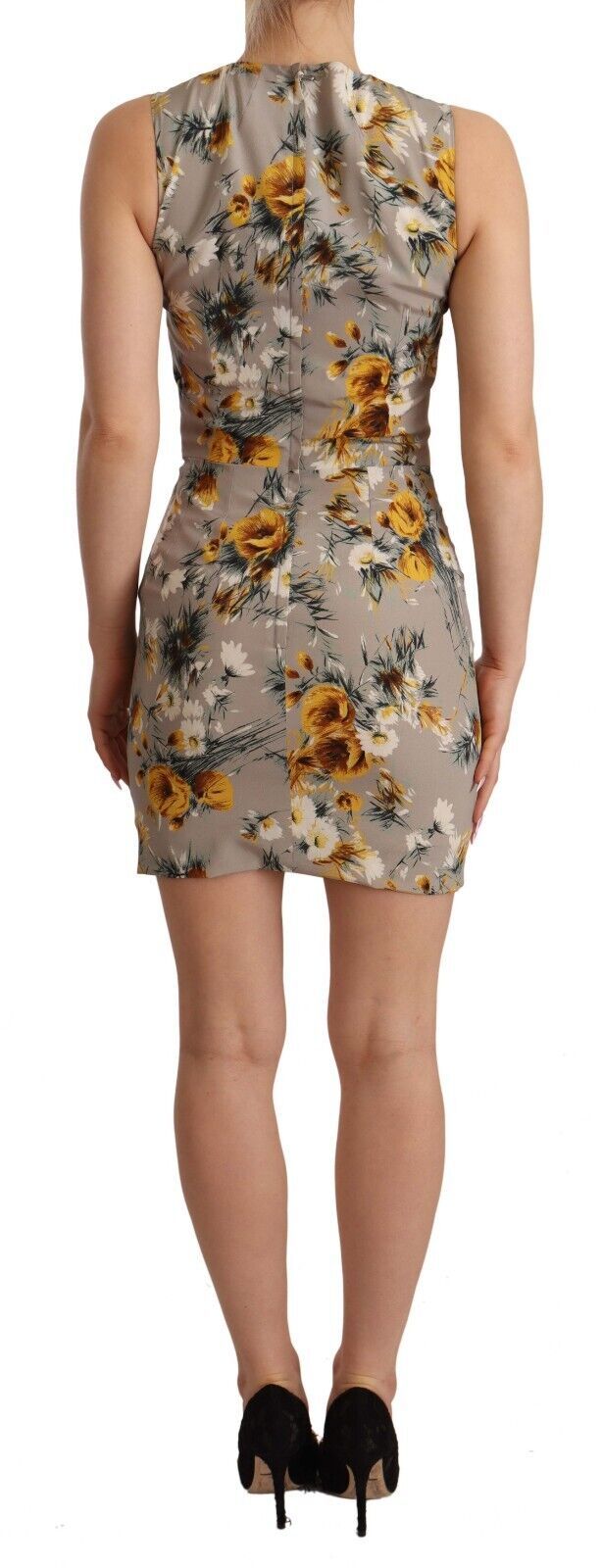 - Elegant Floral Sheath Mini Dress