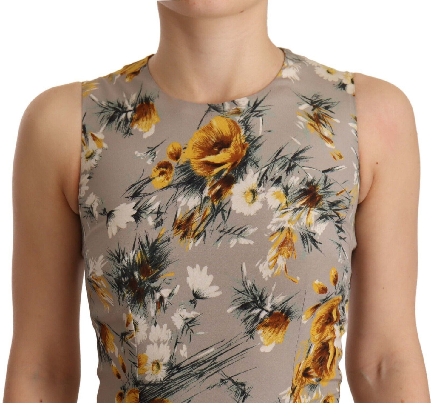 - Elegant Floral Sheath Mini Dress