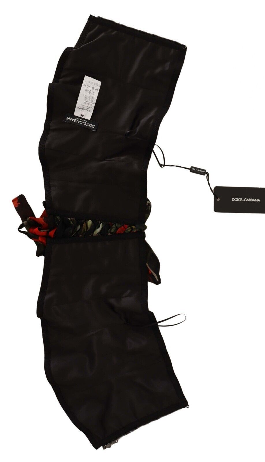 - Elegant Black Silk Corset Belt Top