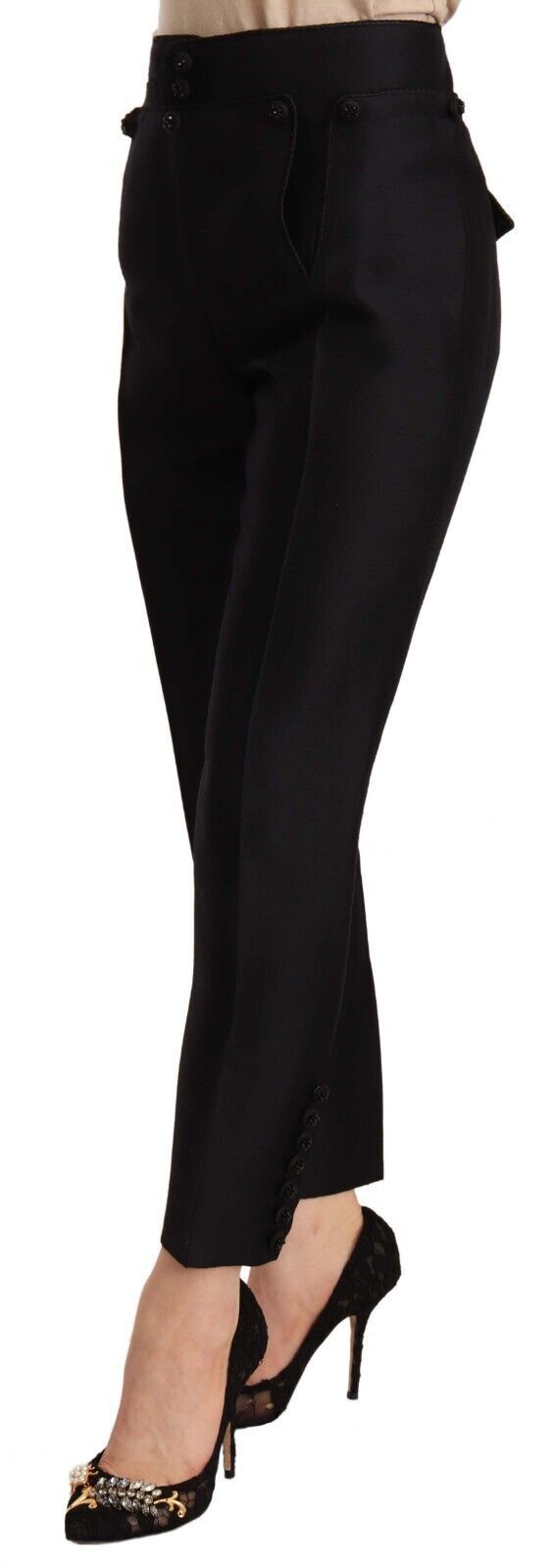 - Chic High-Waist Cropped Trousers