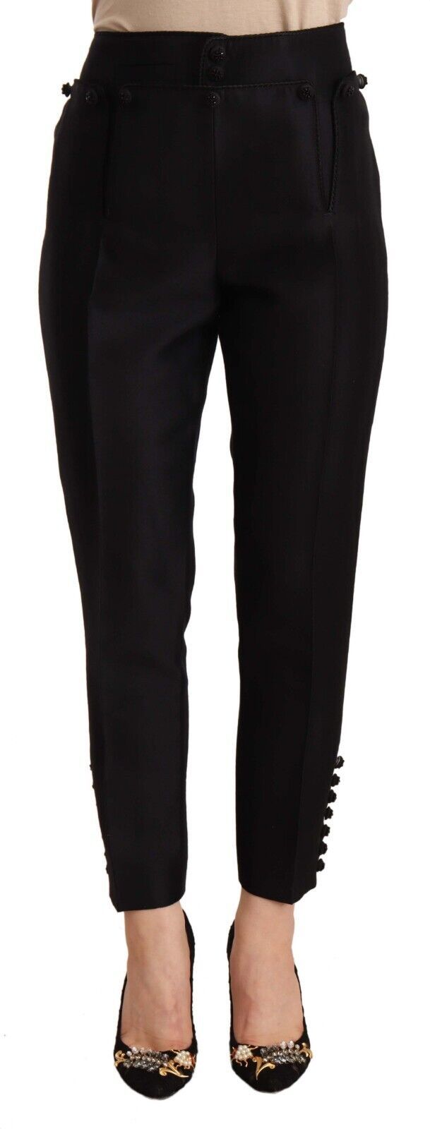 - Chic High-Waist Cropped Trousers