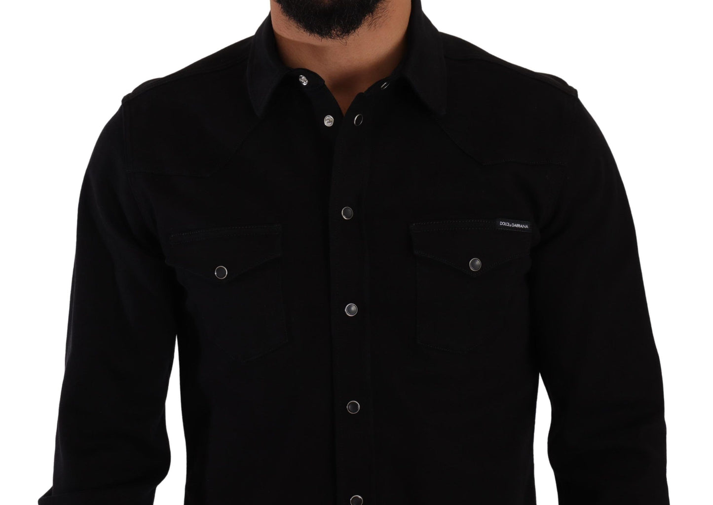 - Slim Fit Casual Black Designer Shirt