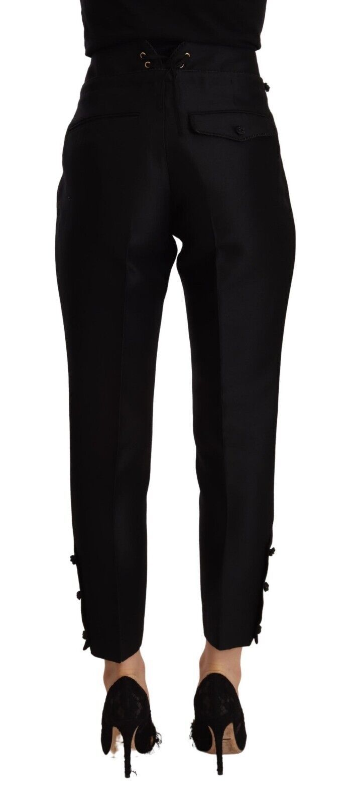- Elevated Elegance High-Waist Skinny Trousers