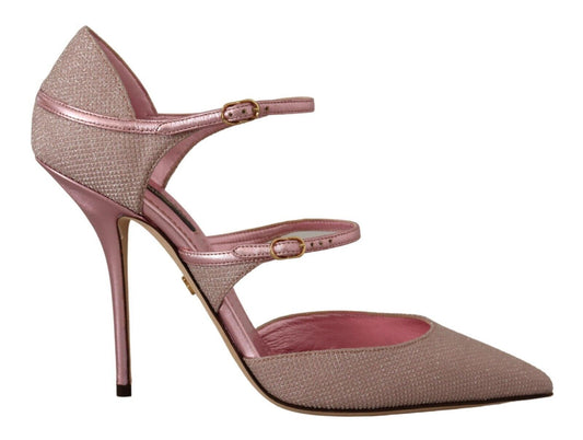 - Pink Glitter High Heel Sandals