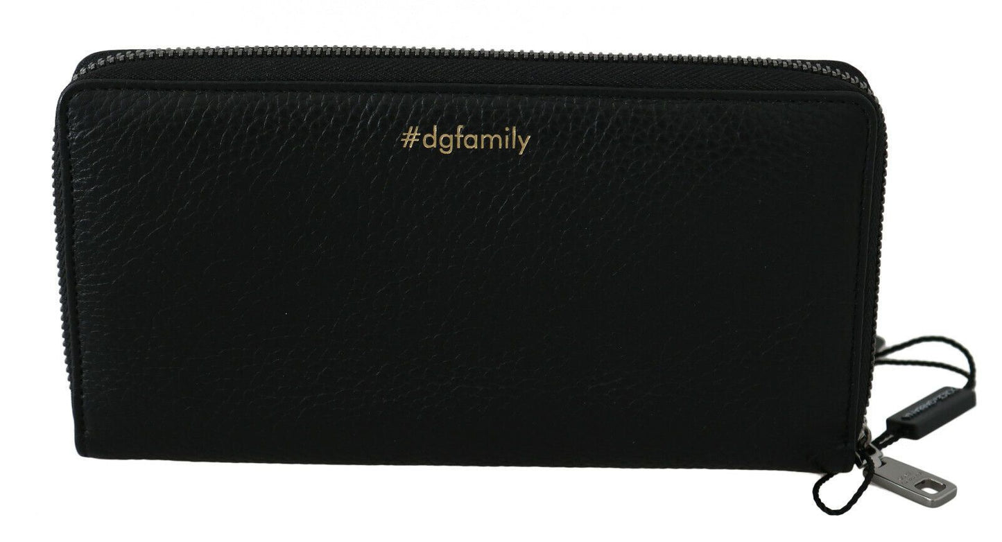 - Chic Black and Red Leather Continental Wallet