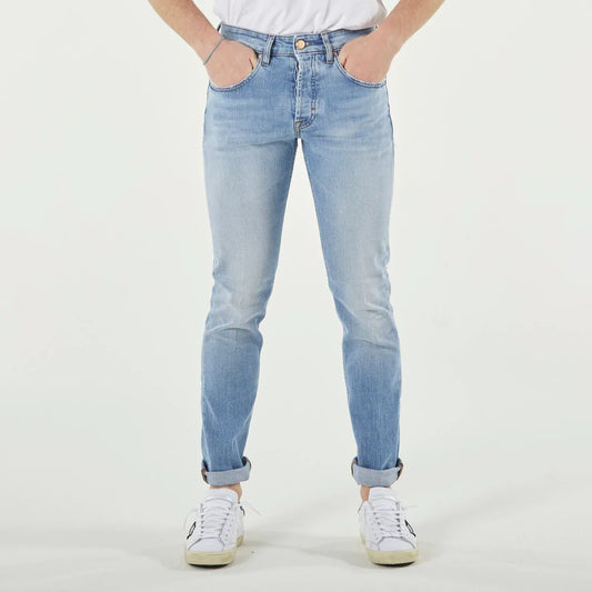 - Chic Light Blue Slim Fit Denim