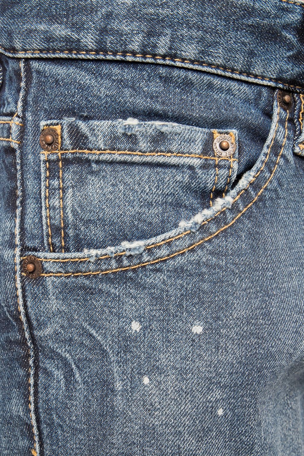 - Navy Distressed 'Cool Guy Jean' Denim Pants