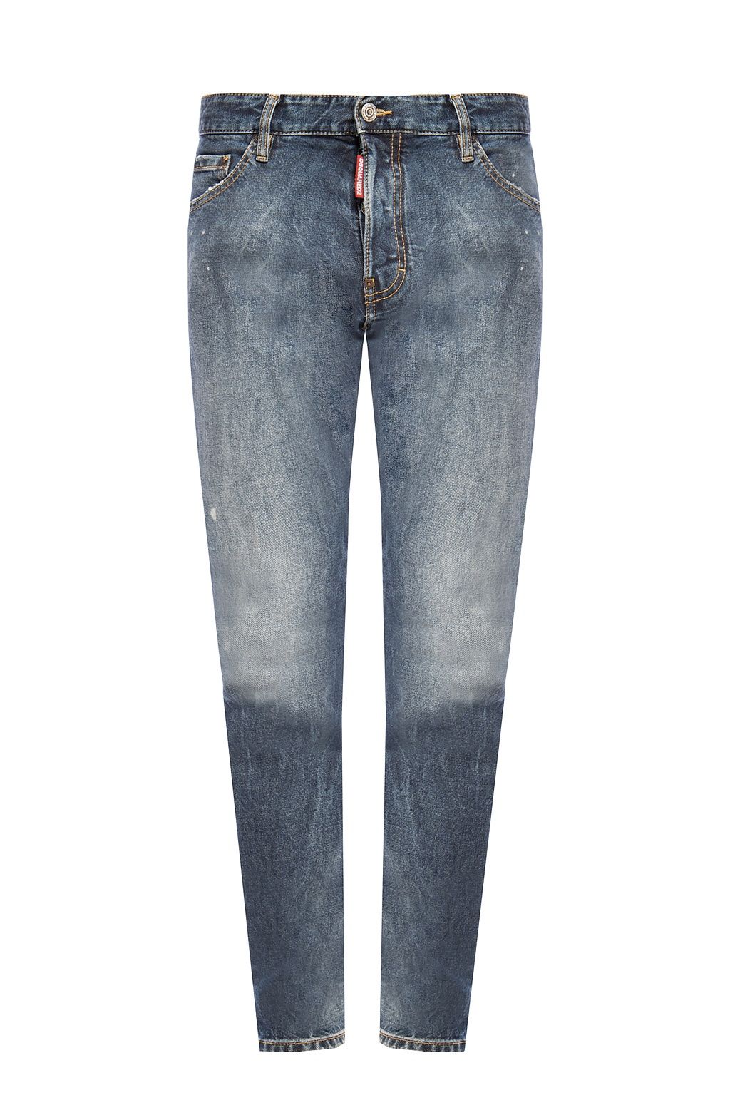 - Navy Distressed 'Cool Guy Jean' Denim Pants