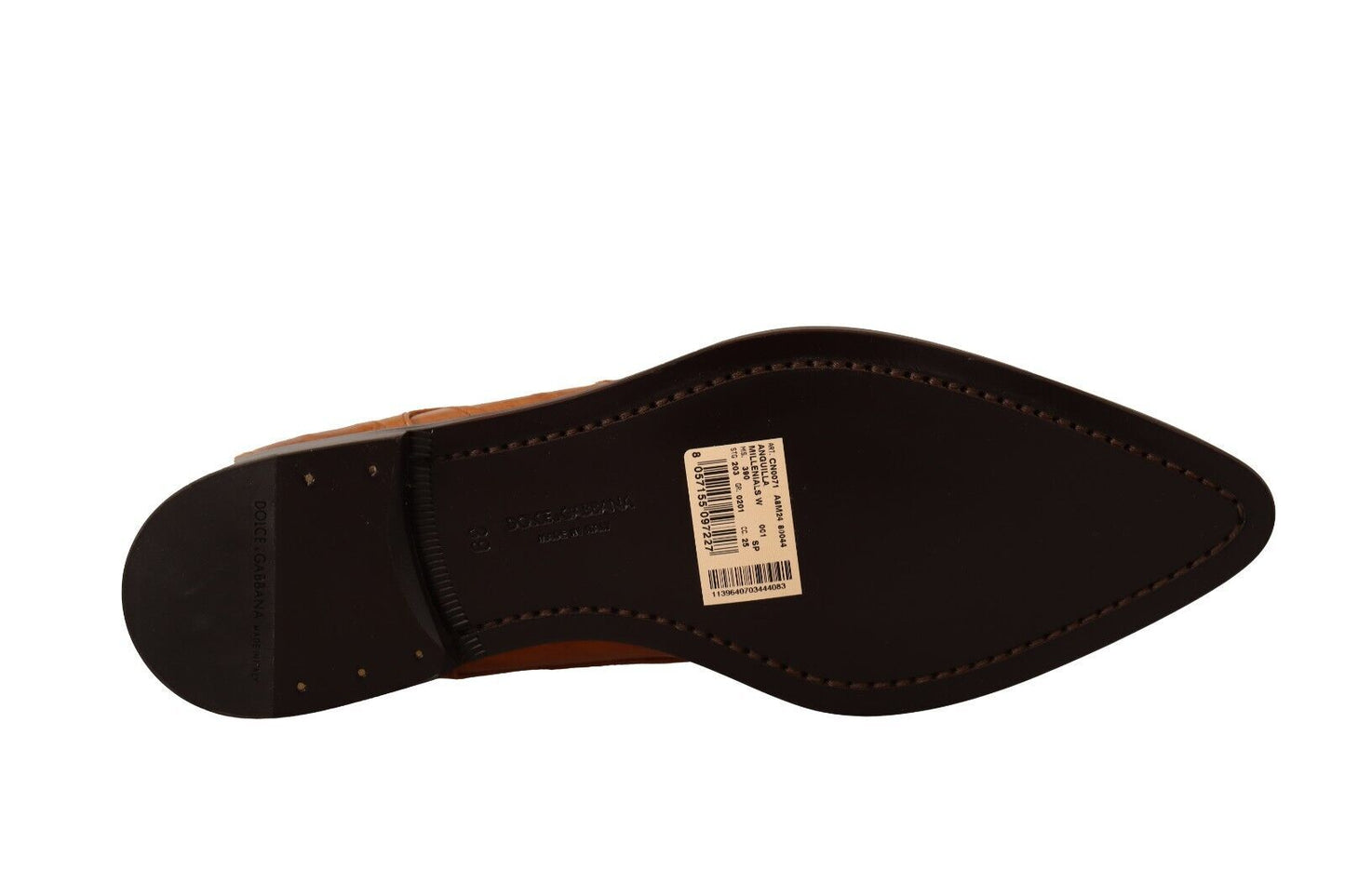 - Elegant Eel Leather Lace-Up Formal Flats