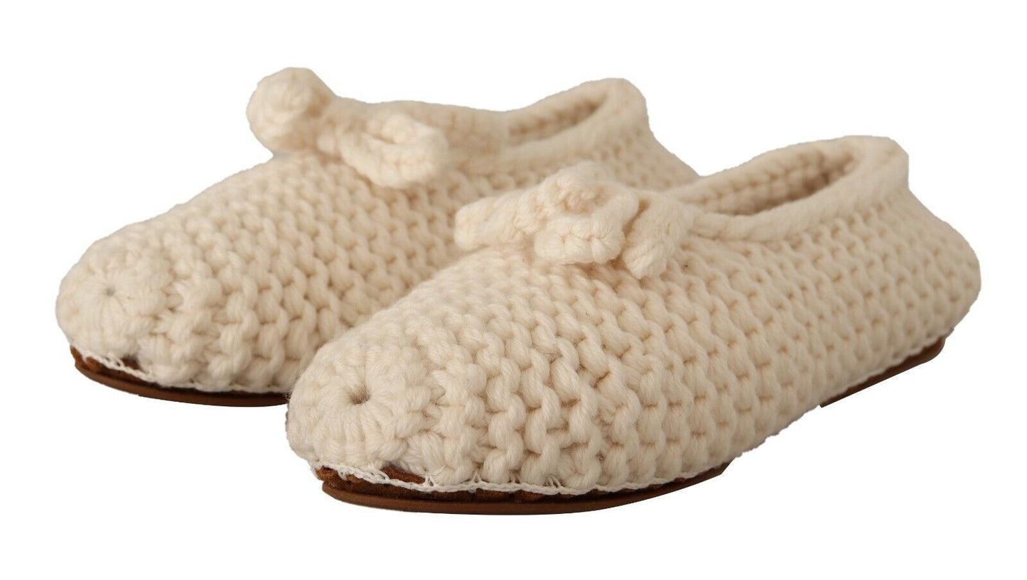 - Chic Wool Knit Ballerina Flats