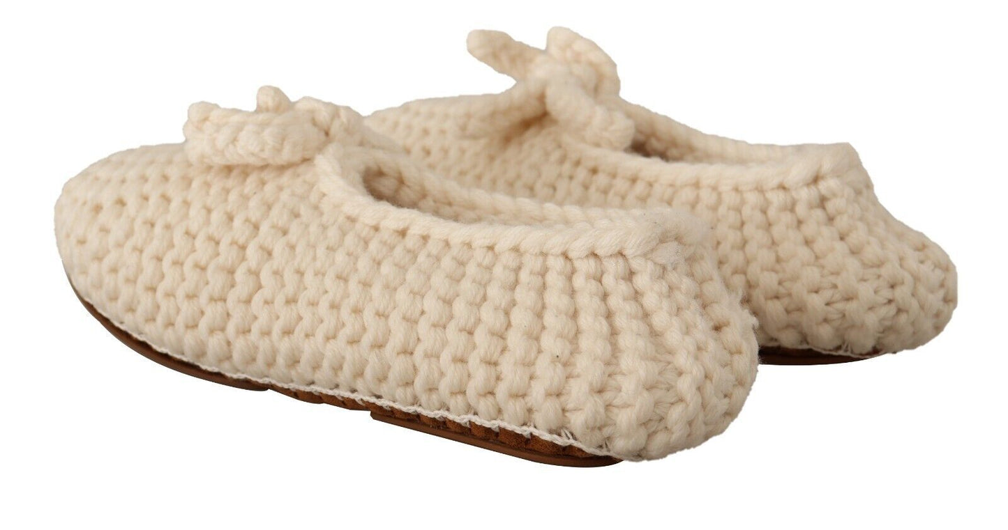 - Chic Wool Knit Ballerina Flats