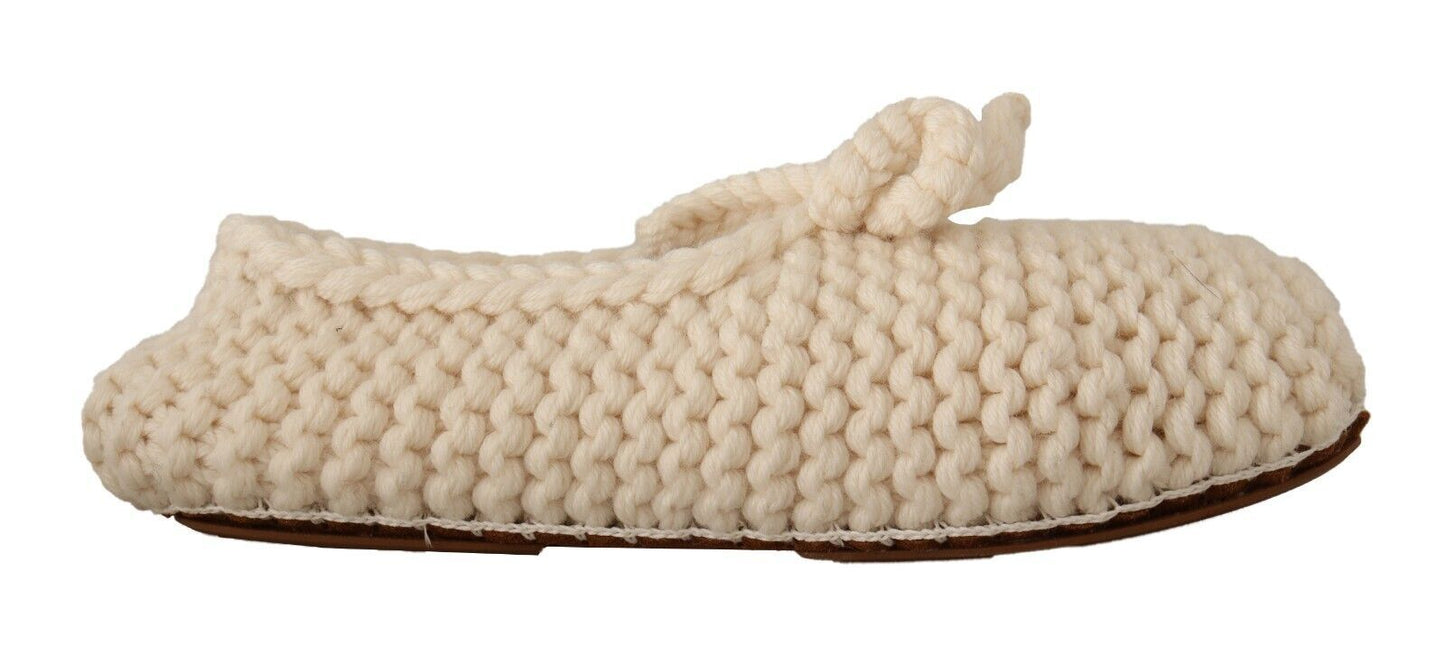 - Chic Wool Knit Ballerina Flats