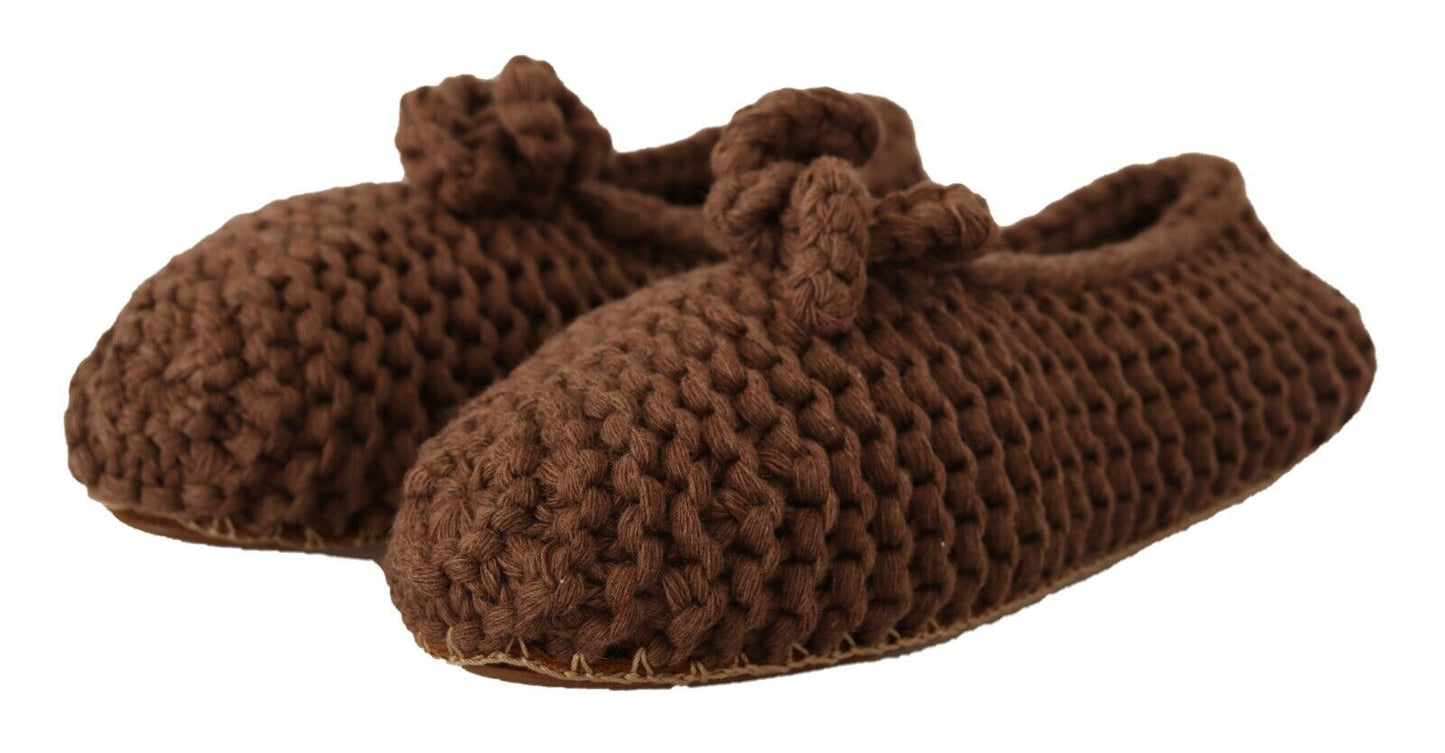 - Elegant Wool Knit Ballerina Flats