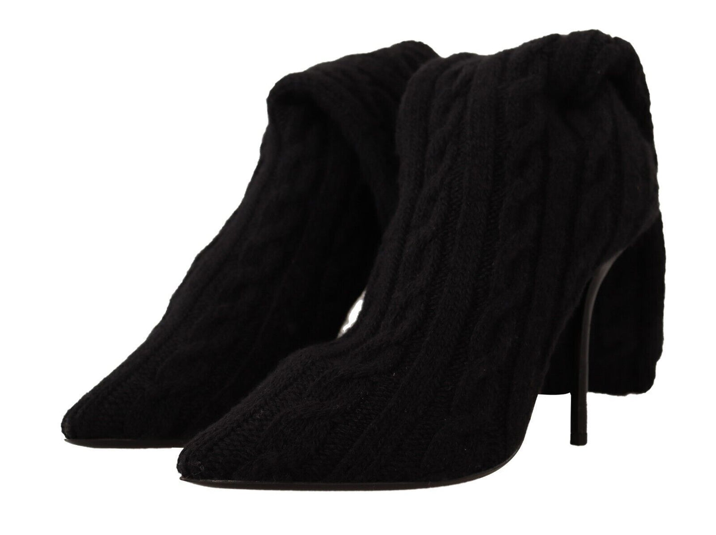 - Elegant Stretch Sock Boots in Black