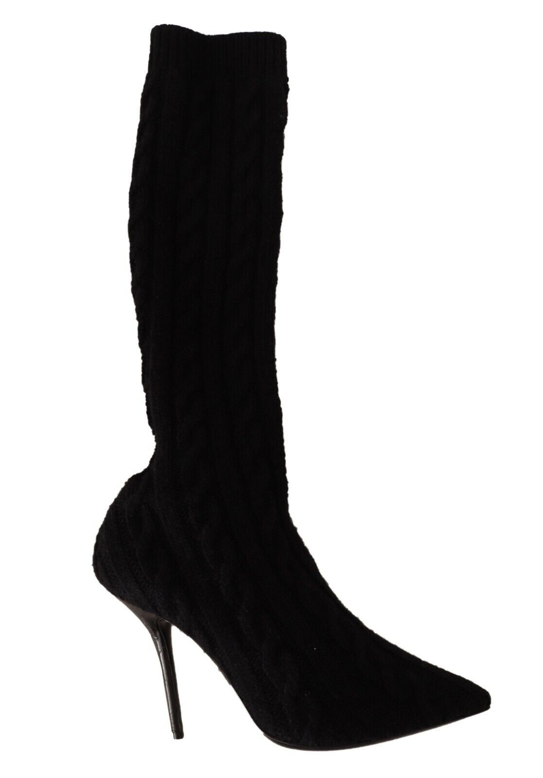 - Elegant Stretch Sock Boots in Black