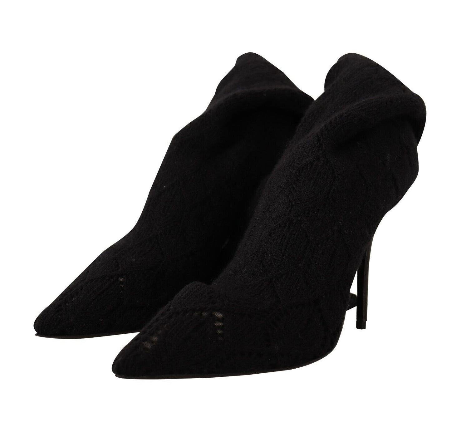 - Elegant Black Stretch Socks Boots