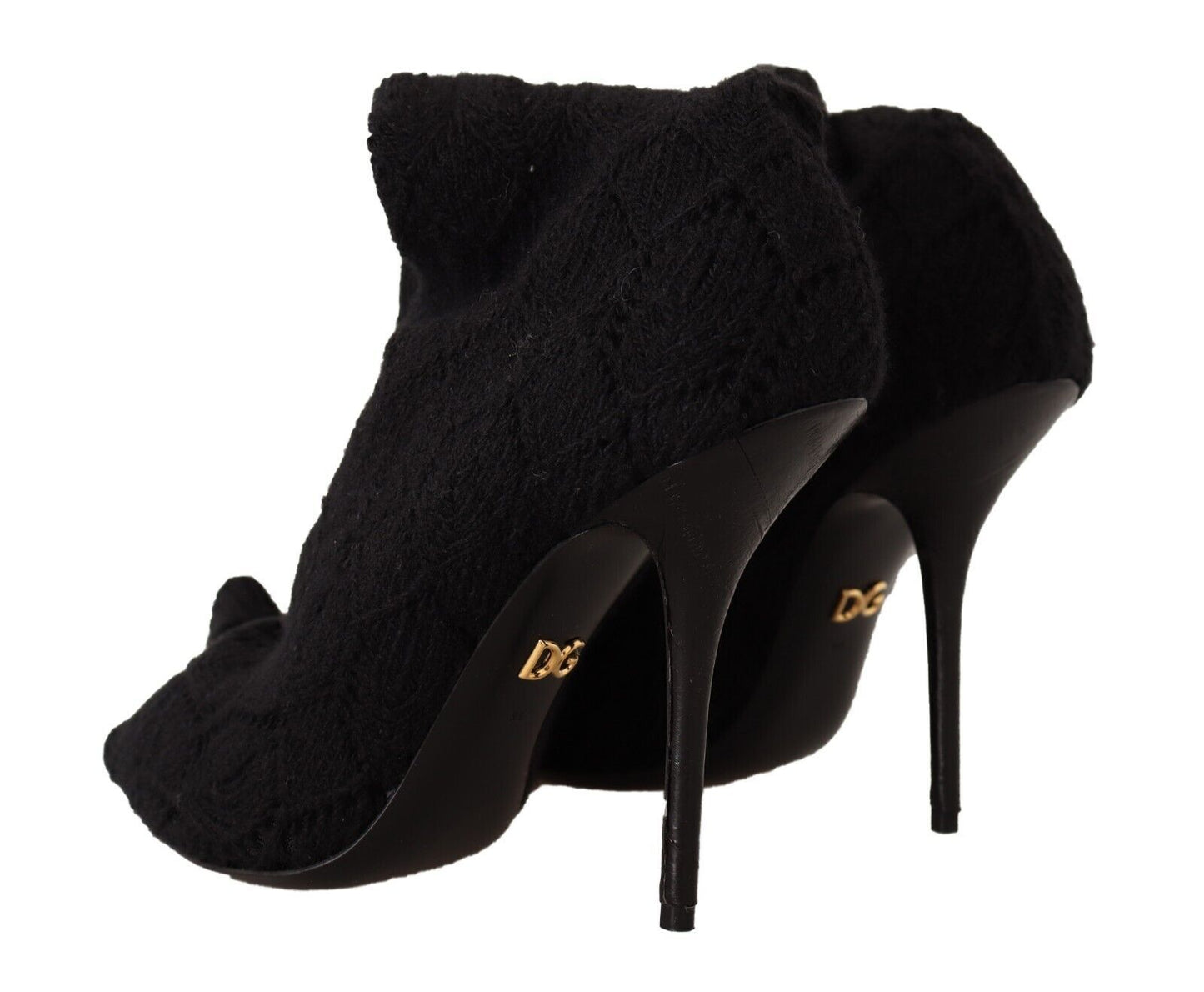 - Elegant Black Stretch Socks Boots