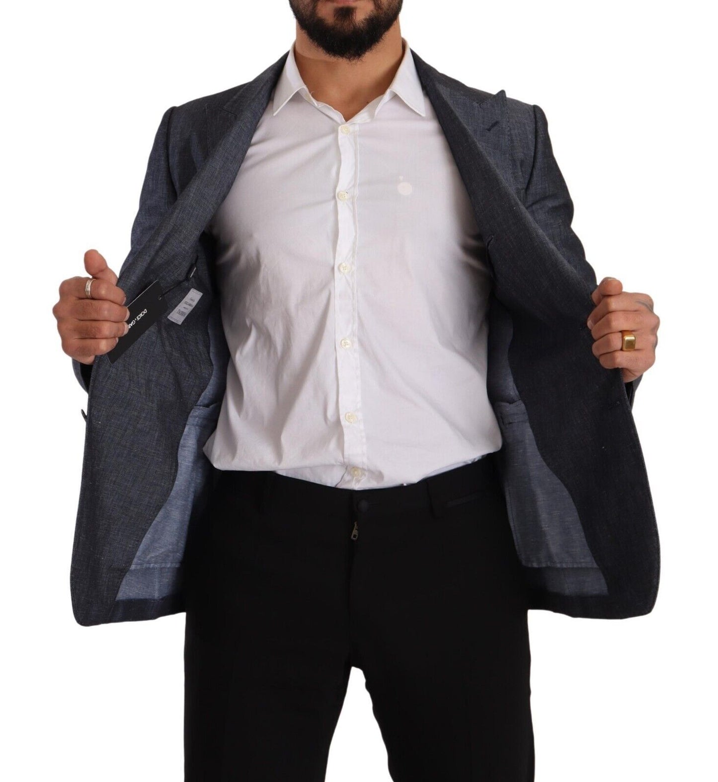 - Elegant Slim Fit Two-Button Blue Blazer