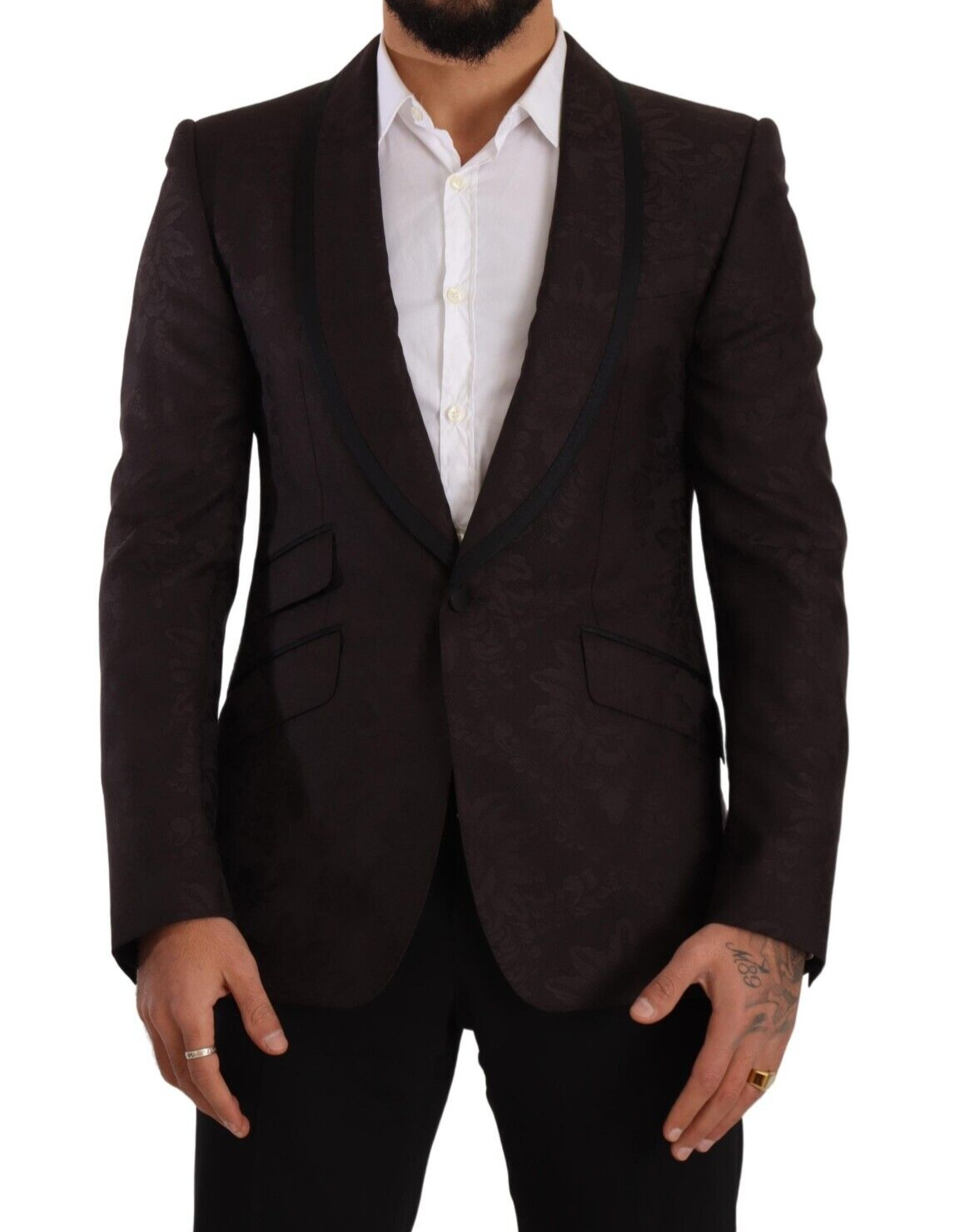 - Sicilian Elegance Single-Breasted Blazer