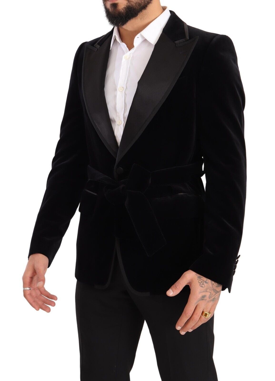 - Elegant Single Breasted Velvet Blazer