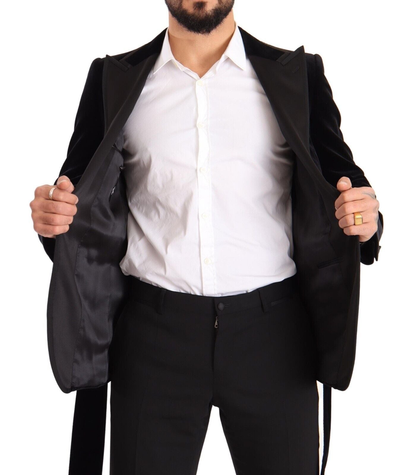 - Elegant Single Breasted Velvet Blazer