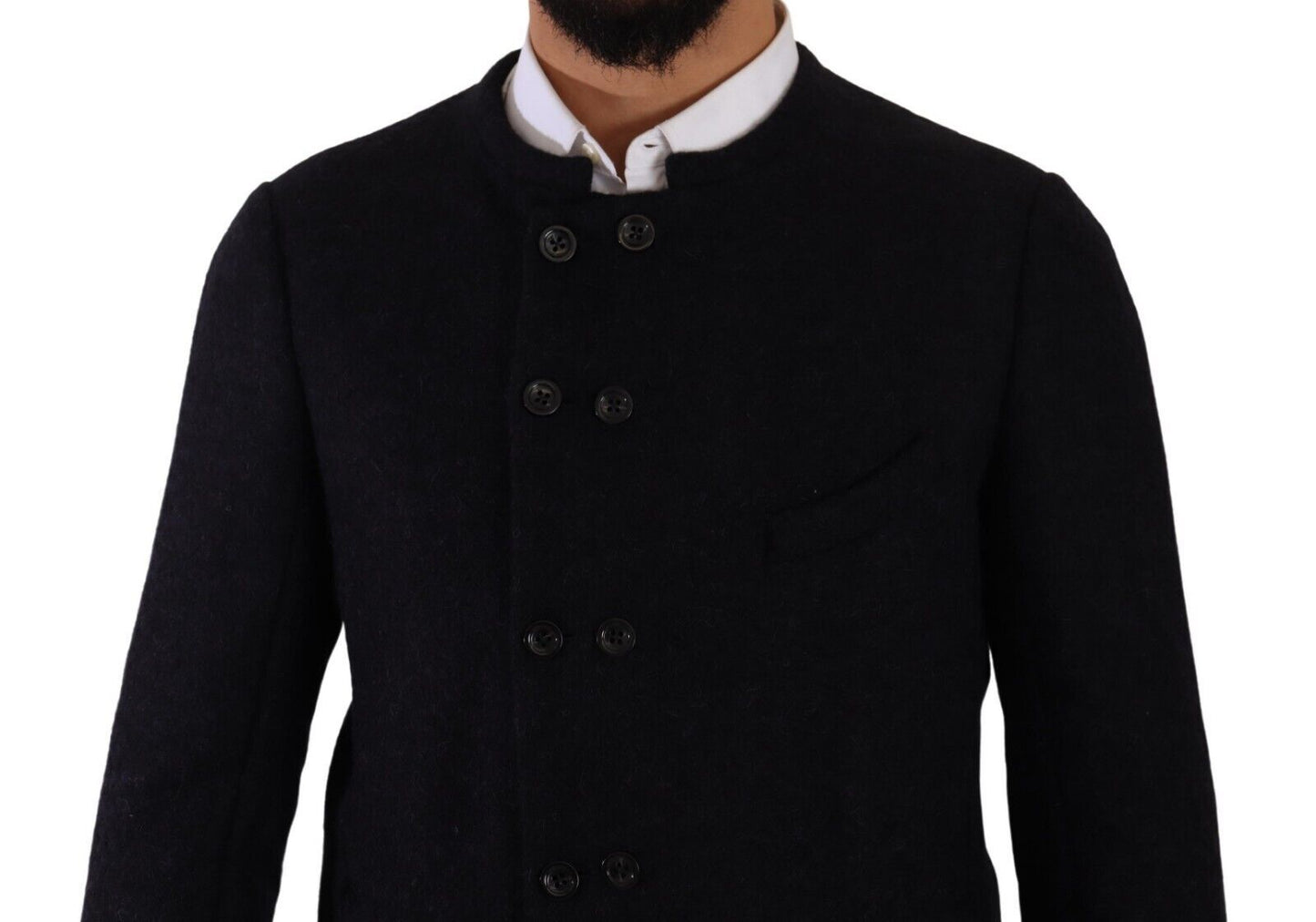 - Elegant Dark Grey Alpaca Blend Jacket