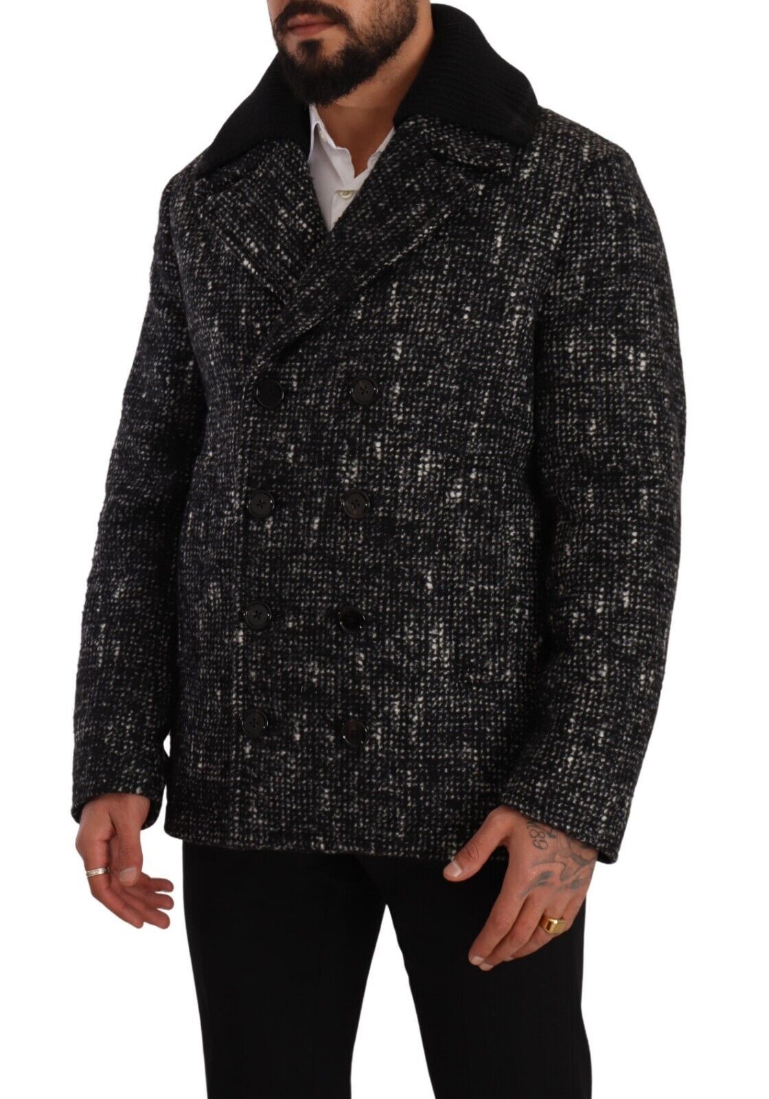 - Chic Double Breasted Wool Blend Overcoat