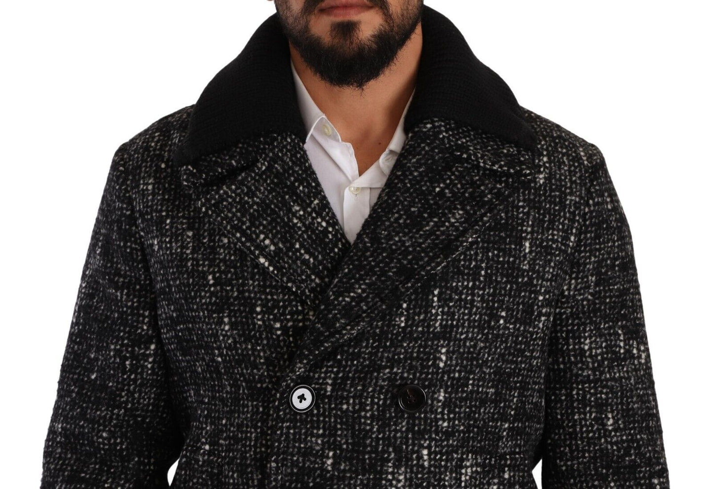 - Chic Double Breasted Wool Blend Overcoat