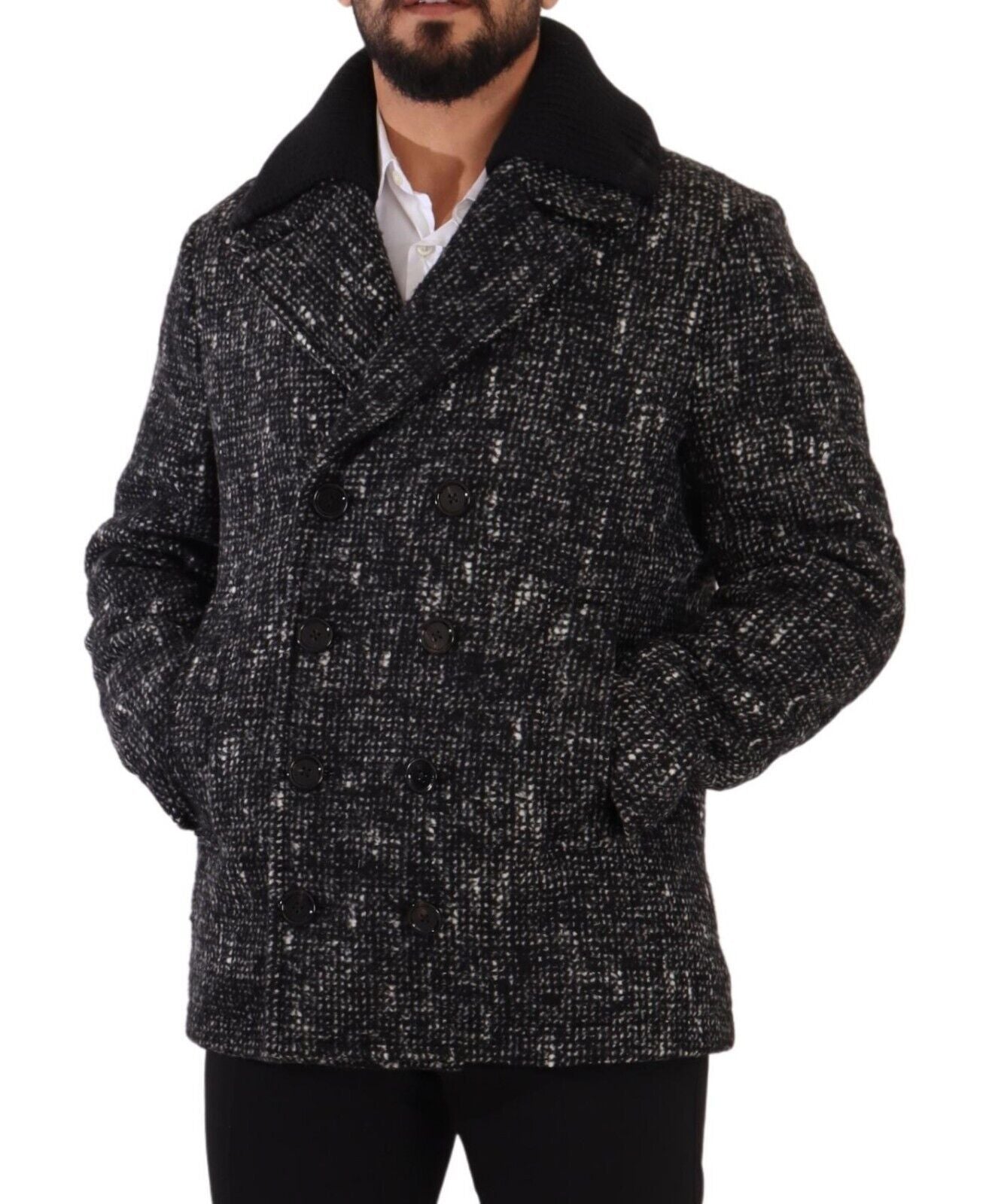 - Chic Double Breasted Wool Blend Overcoat