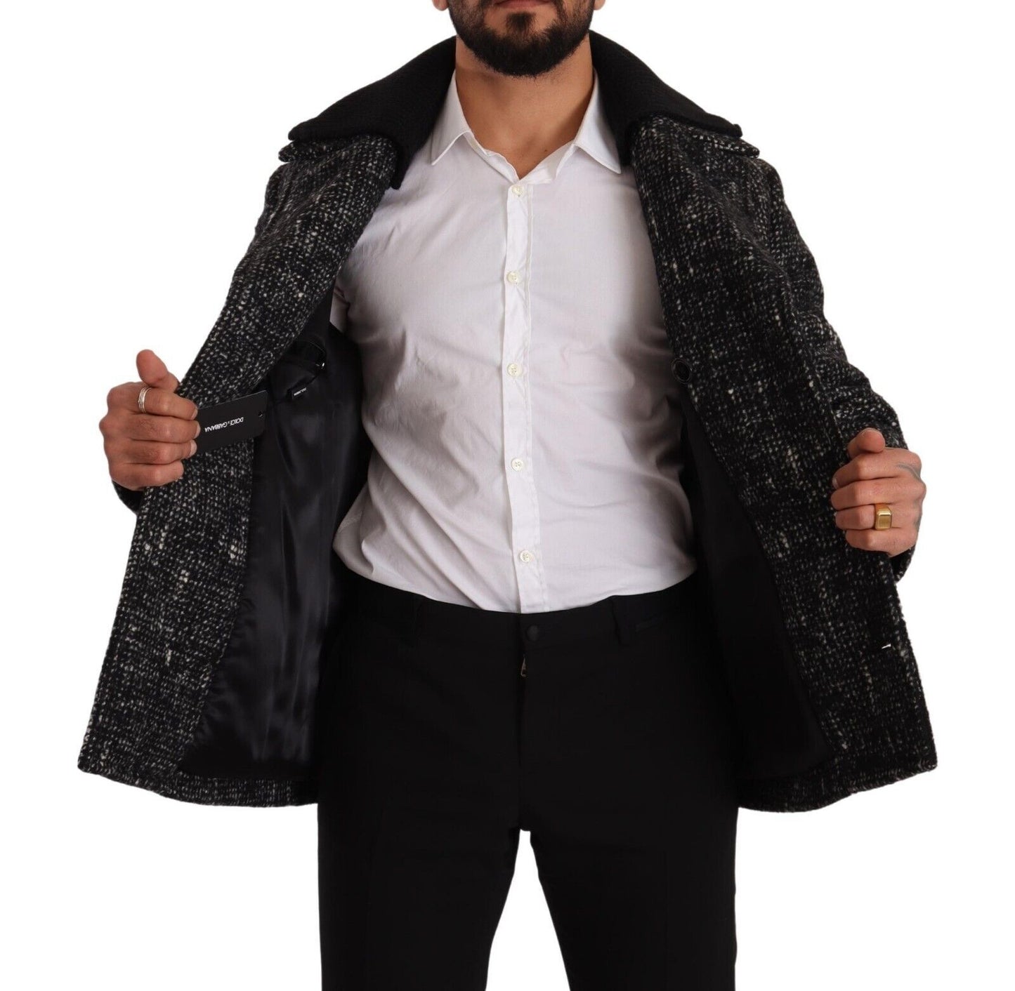 - Chic Double Breasted Wool Blend Overcoat