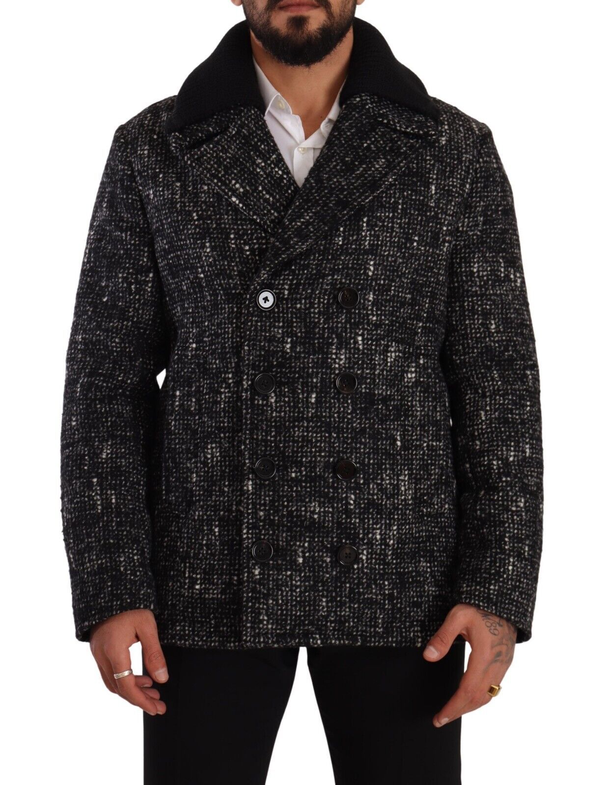- Chic Double Breasted Wool Blend Overcoat