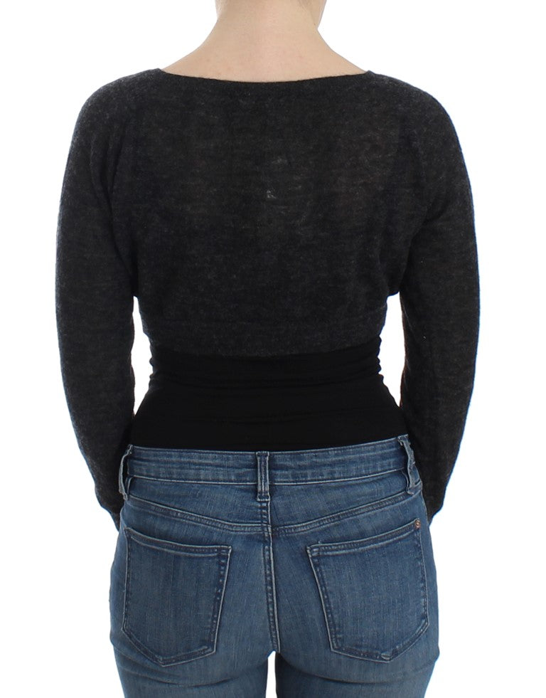 - Chic Cropped Alpaca Wool Sweater