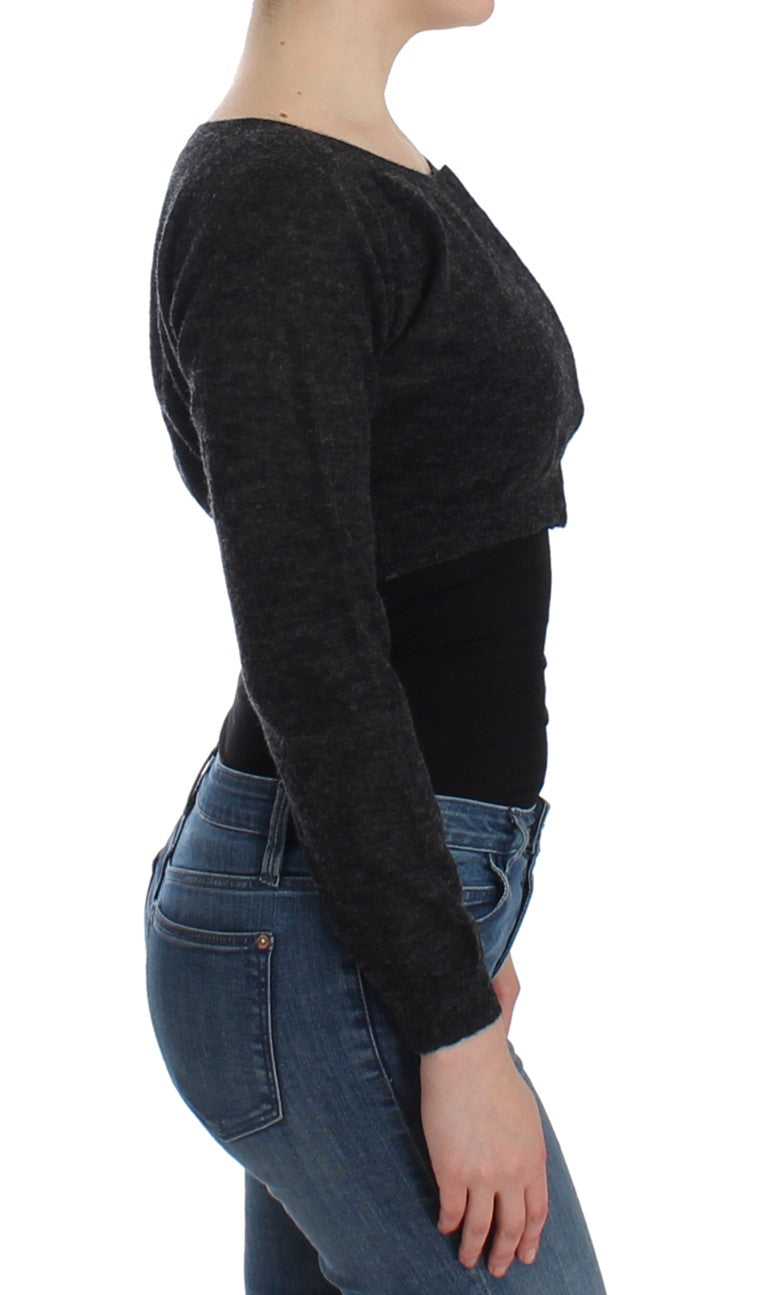 - Chic Cropped Alpaca Wool Sweater