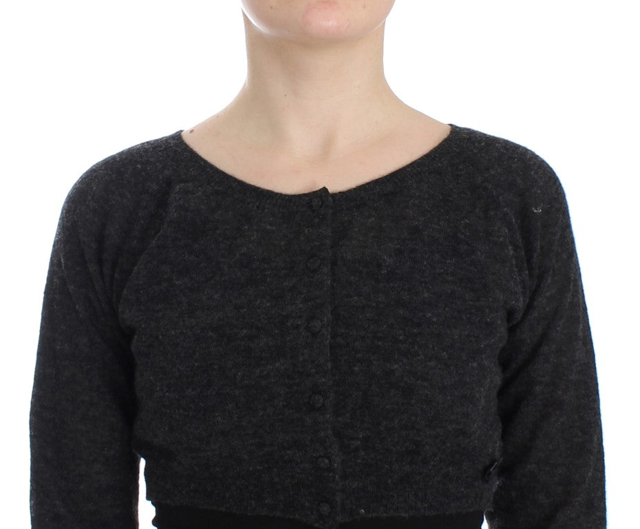 - Chic Cropped Alpaca Wool Sweater