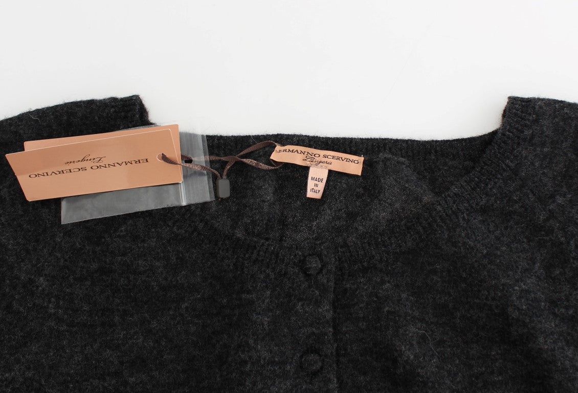 - Chic Cropped Alpaca Wool Sweater