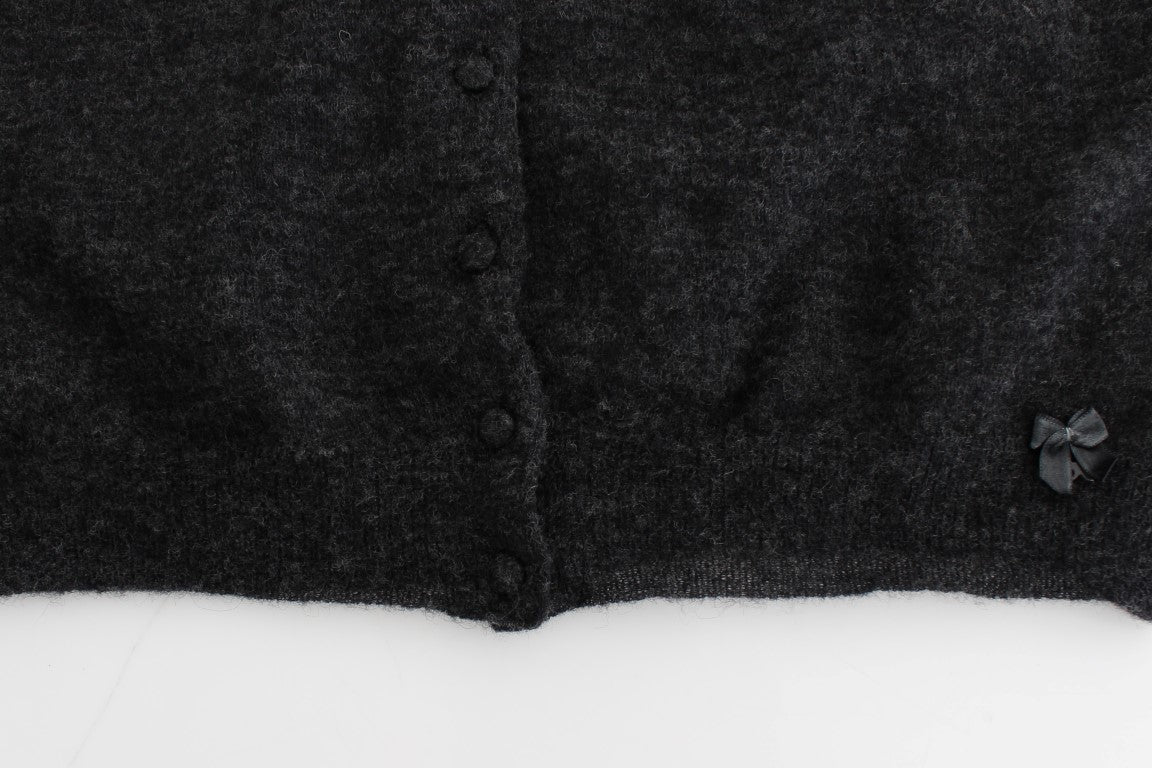 - Chic Cropped Alpaca Wool Sweater