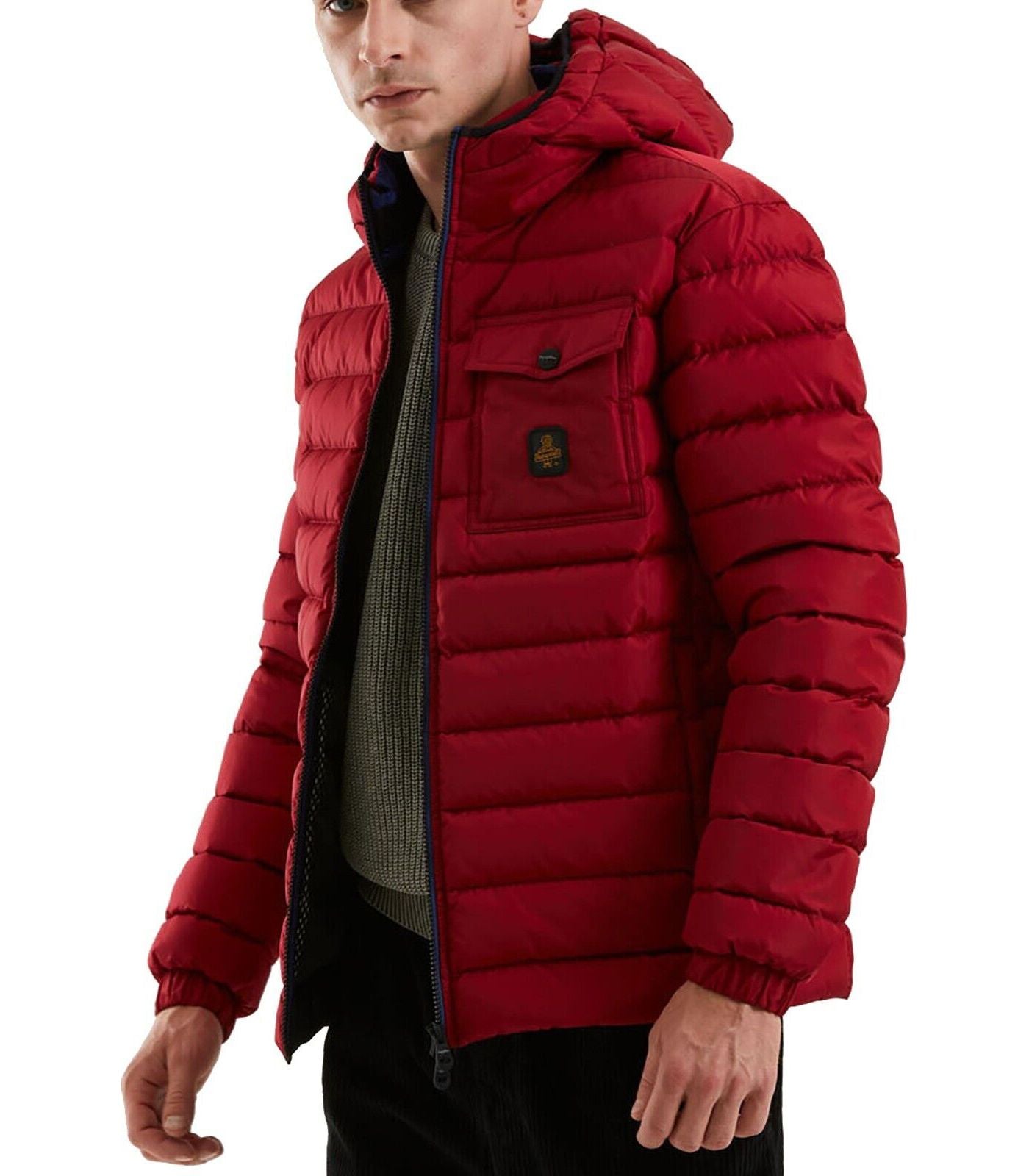 RefrigiWear Men’s Hooded Down Jacket – Red