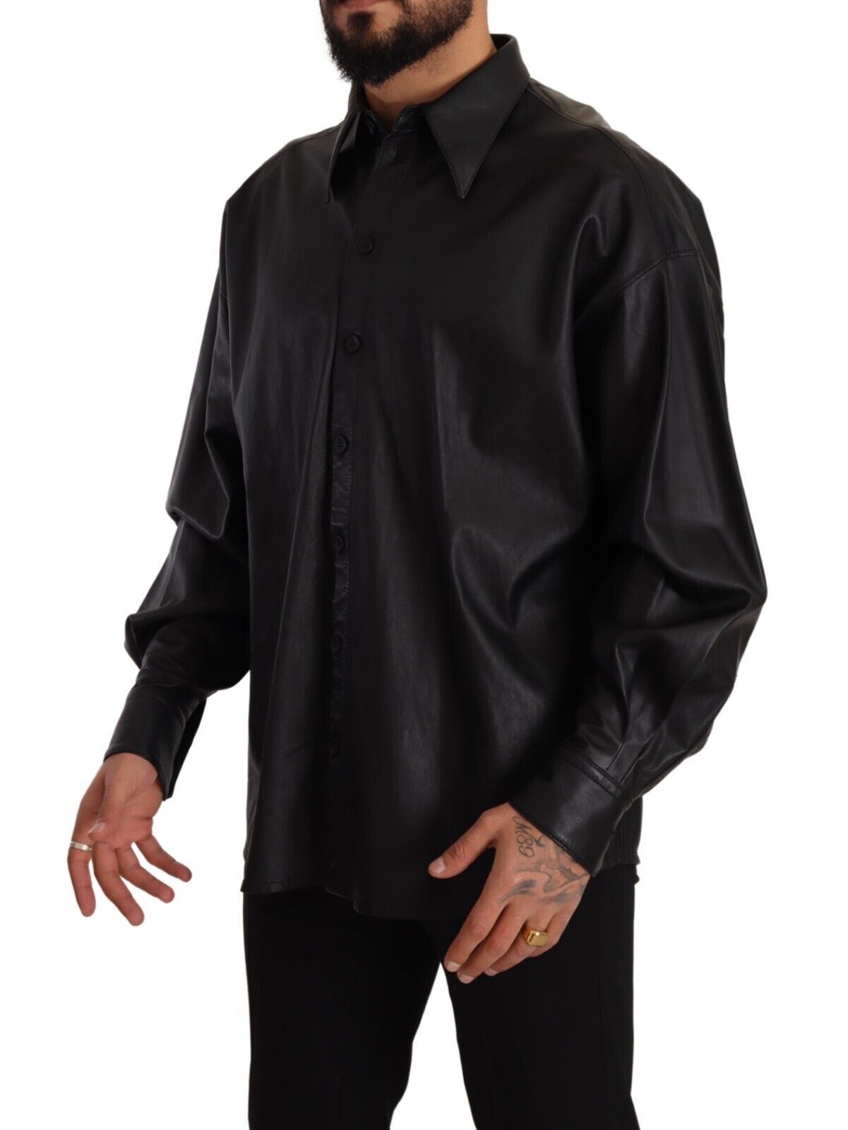 - Elegant Black Leather Jacket
