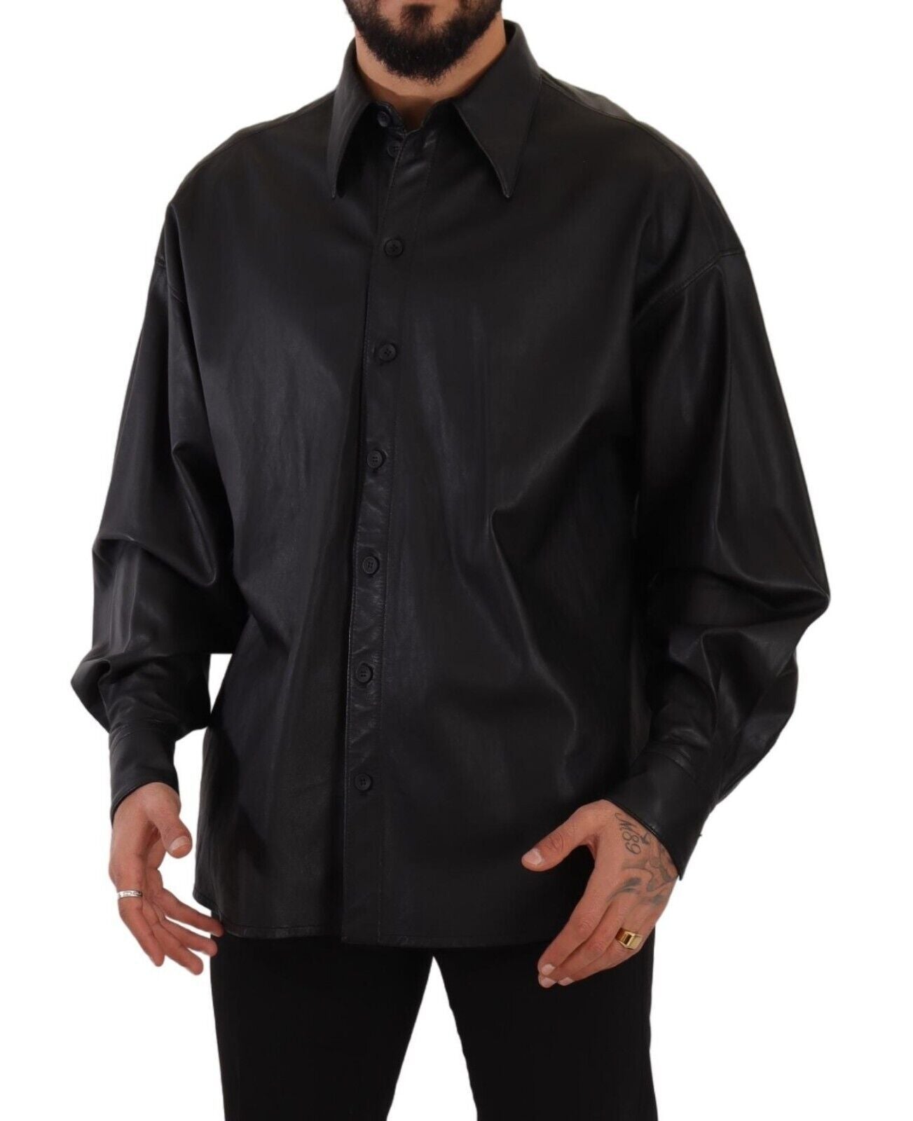 - Elegant Black Leather Jacket
