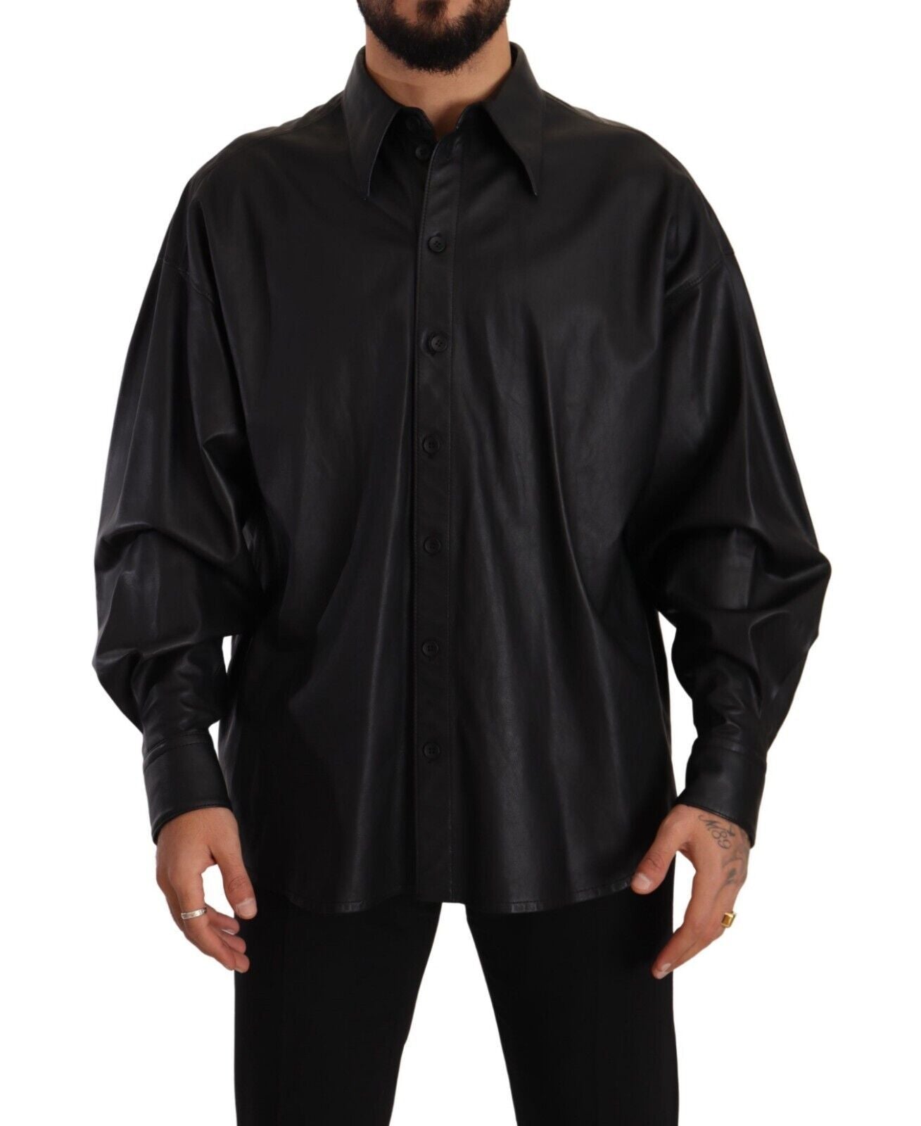 - Elegant Black Leather Jacket