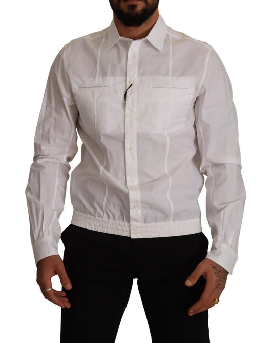 - Elegant Italian White Cotton Shirt