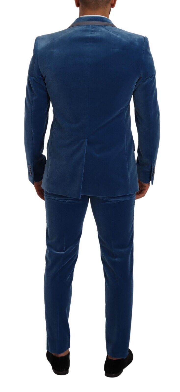 - Elegant Velvet Blue Slim Fit Suit
